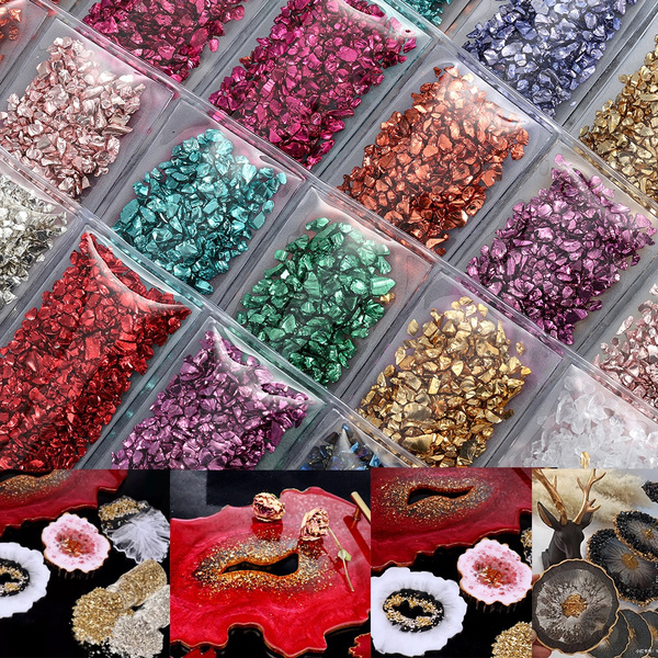 Glass Metal Crushed Stone Resin Fillings Crystal UV Epoxy Filler