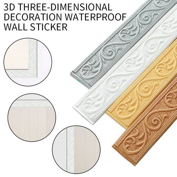 3D Self-adhesive Wall Molding Skirting Line Mural Border Sticker Home Decor 2020 