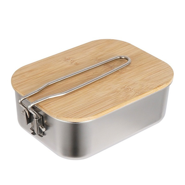 Lunch Camping Box 304 Stainless Steel Lunch Box Outdoor Hiking Food  Container Canteen Box Travel Cooking Tool