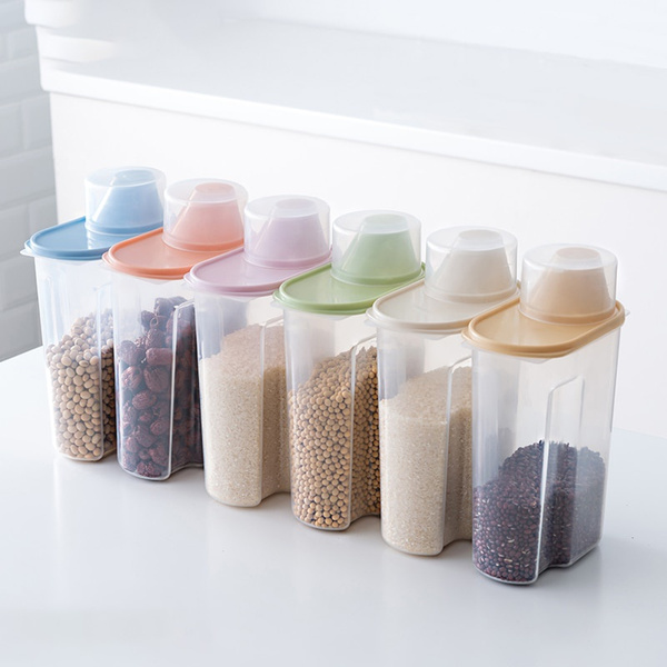 Clear Glass Storage Jars with Lids -Glass Pantry Storage