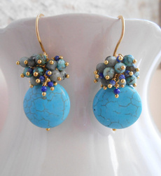 Blues, Turquoise, Jewelry, gold