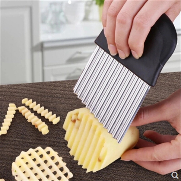 QueenTime Wavy French Fries Cutter Stainless Steel Potato Slicer Veget -  Destiny Runway