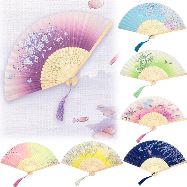 Cherry Blossom Silk Folding Fan, Shop