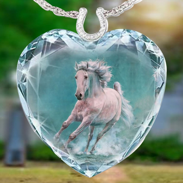 crystal horse pendant