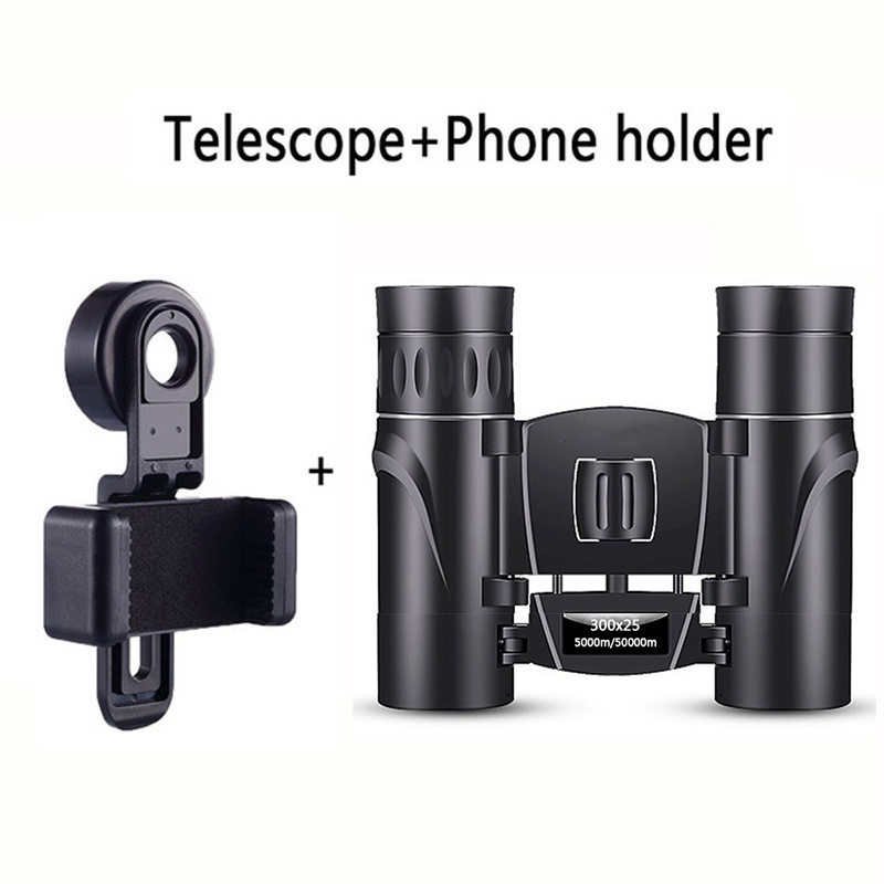 Mini Portable Zoom HD 50000M Telescope Binoculars Powerful 300x25 Folding Long Range Low Light Night Vision Professional