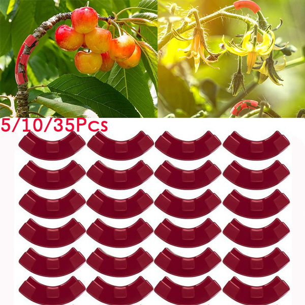 Red 36 Pack 90 Degree Plant Trainers for Low Stress Training PVC Plastic Branches Bender Bending Clips Twig Clamps Plant Growth Manipulation Kits for Replacing Plant Trellis Scrog Net Plant Bender 