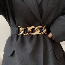 punkchainbelt, wide belt, Leather belt, Chain