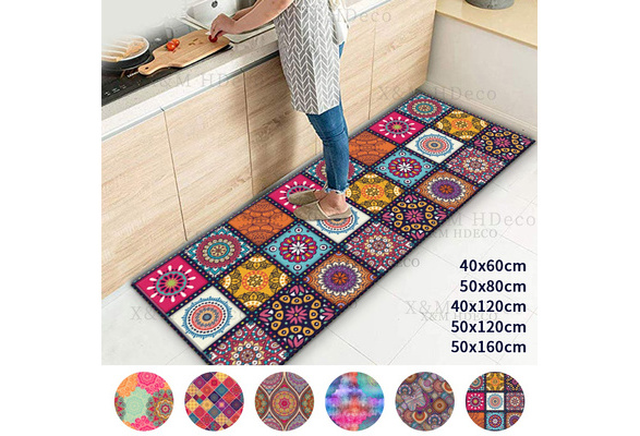 6 Styles Mandala Floor Mat,Kitchen Mats, Non-slip Mat & Kitchen