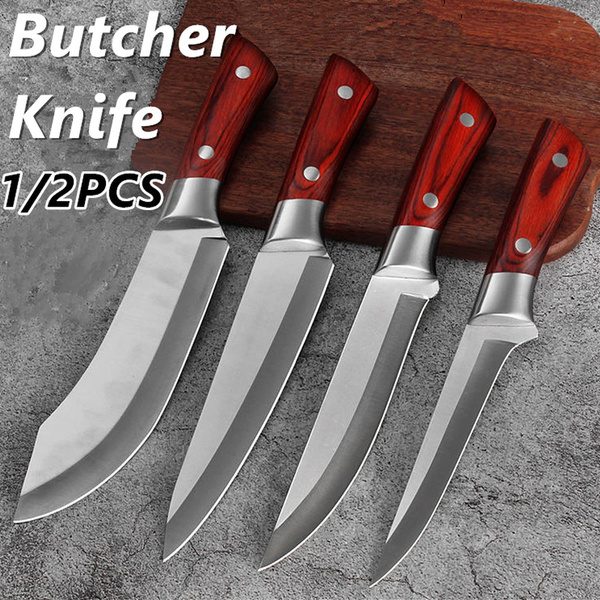 Kitchen Chef Knives Sets Stainless Steel Slaughter House Boning Knife Meat  Cleaver Butcher Knife Sharp Cleaver Slicing knife