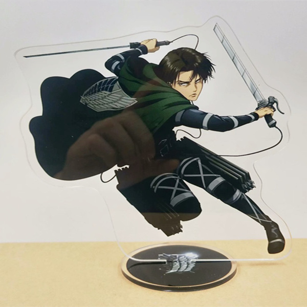 Attack on Titan Anime Acrílico Stand Modelo, Asas da Liberdade, Eren Scout,  Legião, Hunter X Hunter, Decoração Chaveiro, 6cm, 9pcs por conjunto