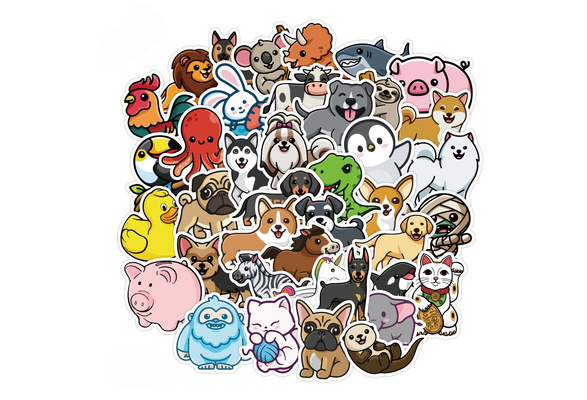 tik tok10/25/50pcs small cute stickers small fresh and cute animal