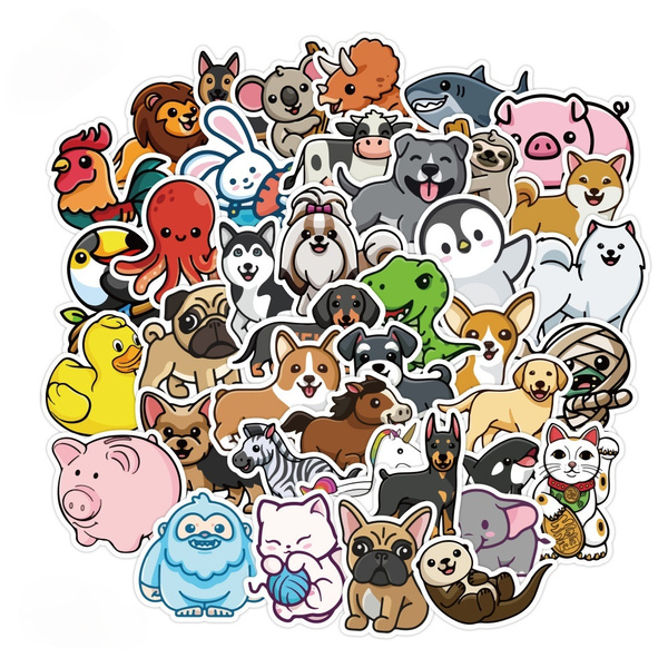 tik tok10/25/50pcs small cute stickers small fresh and cute animal