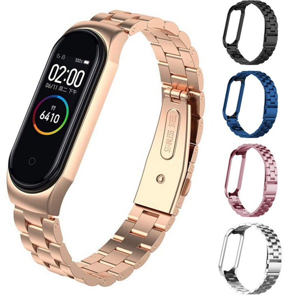 For Xiaomi Mi Band 6 5 4 3 Stainless Steel Smart Watch Band Strap Metal  Bracelet