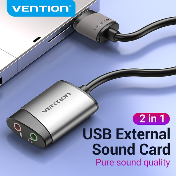 At blokere Massakre Korrespondance Vention Sound Card USB To Jack 3.5mm Audio Adapter USB audio interface  external sound card For PC PS4 Headset Headphone USB Soundcard | Wish