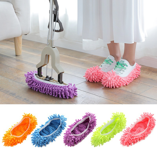 1Pcs lazy Mop Slipper Floor Polishing Cover Cleaner Dusting Cleaning Foot Shoes# 