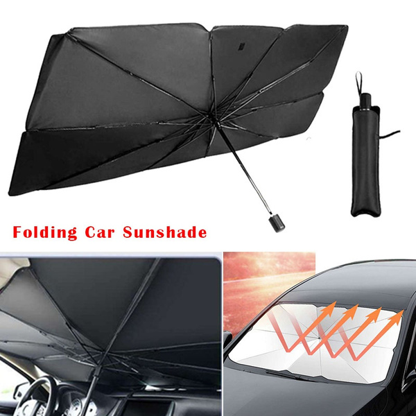 145cm/125cm Universal Foldable Car Sun Shade Umbrella High Quality Front Windshield  Sun Shade UV Cover Heat Insulation Sunshade Auto Car Accessories