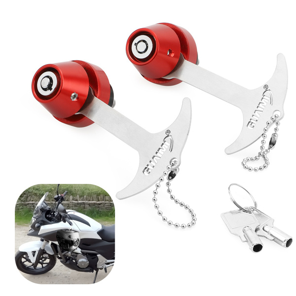 Bar Ends Helmet Lock Handlebar Plugs End Caps AntiTheft Helmet Lock