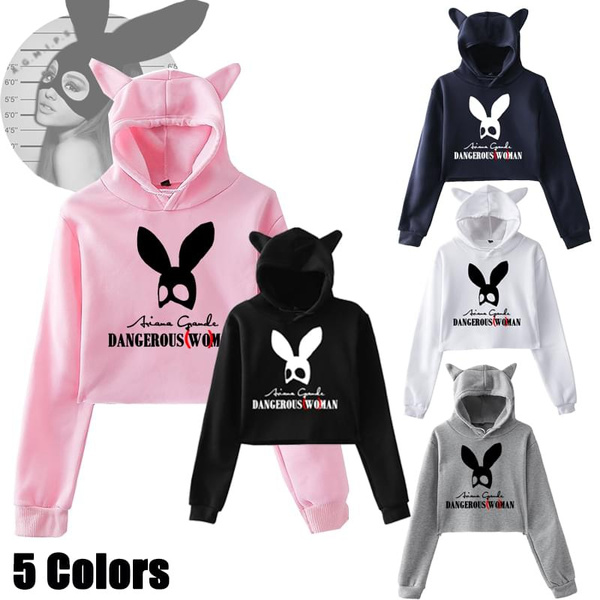 Ariana grande clearance cropped hoodie