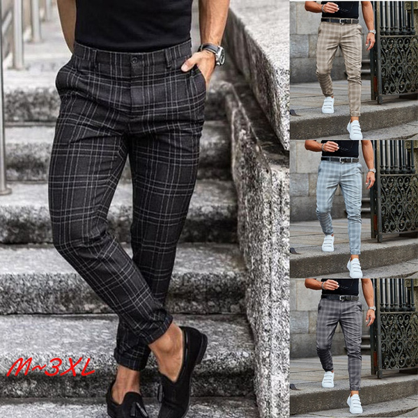 Buy Black Mid Rise Slim Fit Trousers for Men