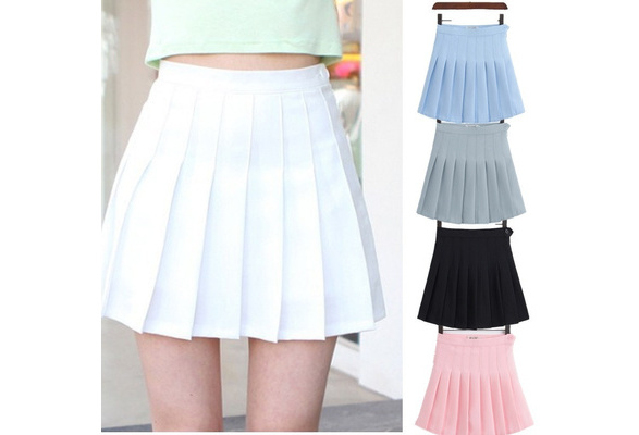 girls a lattice short dress high waist pleated tennis skirt uniform with inner shorts underpants for badminton cheerleader