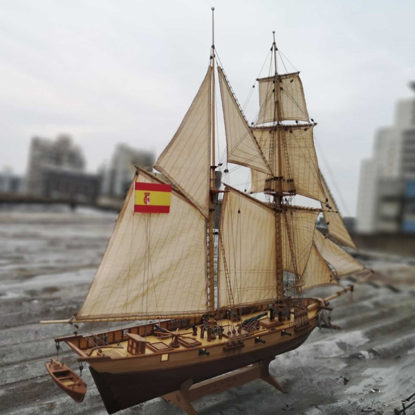 1100 Hecho A Mano Y Vintage Barco De Vela Modelo De Madera 1100 Hecho A Mano Y Vintage Barco De Vela Modelo De Madera