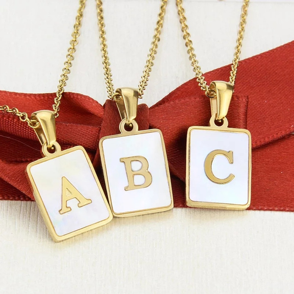 Shell Letter Necklaces