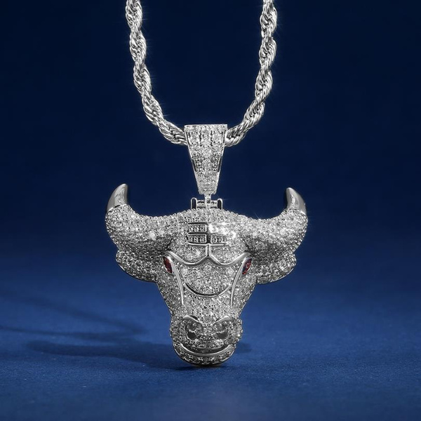 diamond bull pendant