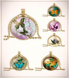 butterfly, cabochon, Jewelry, Colorful