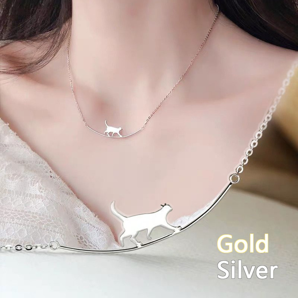 www. - Cute Cat Pendant Necklace*