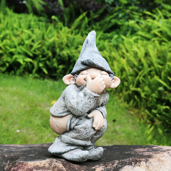 Display Mold Simulation Funny Gnome Miniature Dwarf Figurine Statue Gardening 