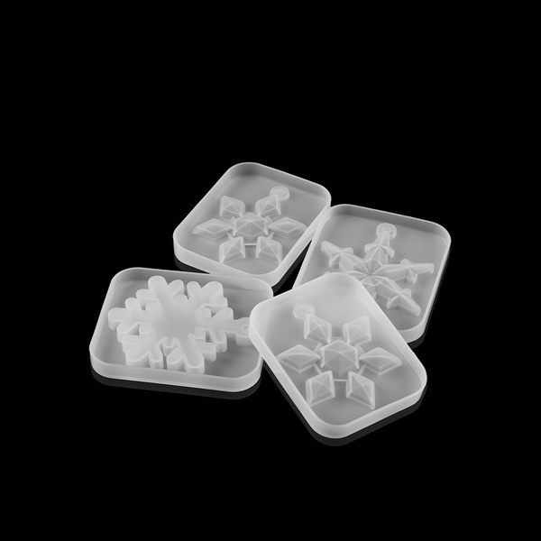 Resin Epoxy Mould Christmas Snowflake Silicone Mold DIY Jewelry Pendant  Craft