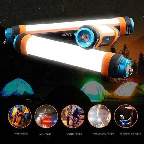 LED outdoor waterproof camping light multifunctional USB rechargeable