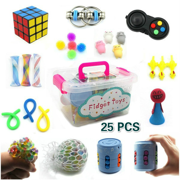 Fidget Sensory Toy Set Stress Relief Toys 6/10/25 Pack Sensory Toys ...