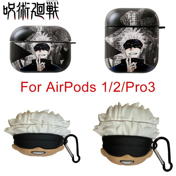 Anime Jujutsu Kaisen Cute Silicone Airpods Case Cartoon Protective Cases  With A Holding Hook For Airpods 1/2/Pro3