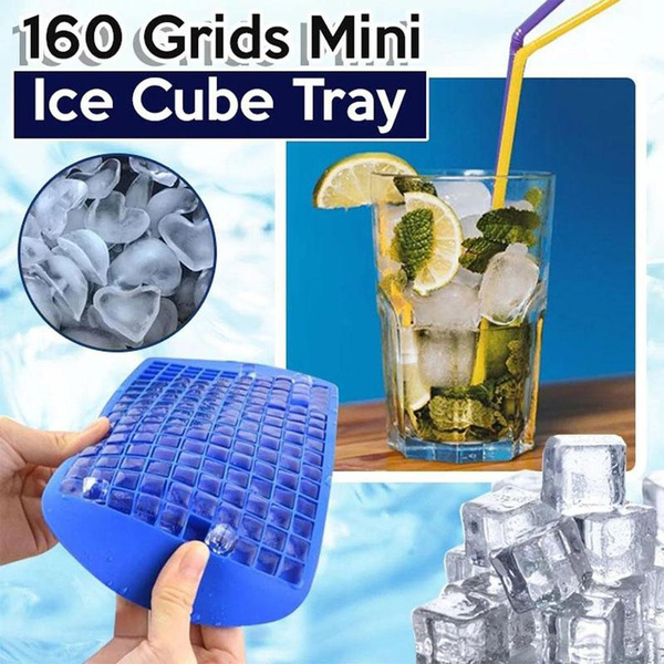 160 Grids Food Grade Silicone Bar Ice Cube Tray Mini Ice Cubes Small Square  Mold Ice Maker Silicone Mold