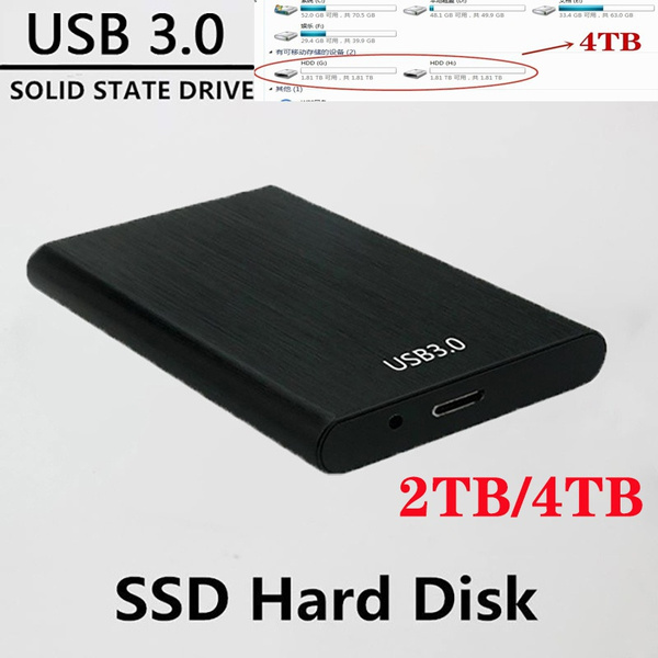 High Speed 2TB/4TB Large Capacity Portable USB 3.0 Solid-state / SSD Hard Drive Mobile Hard Disk Storage Device Disk for Home Office School Desktop Notebook Universal | Wish