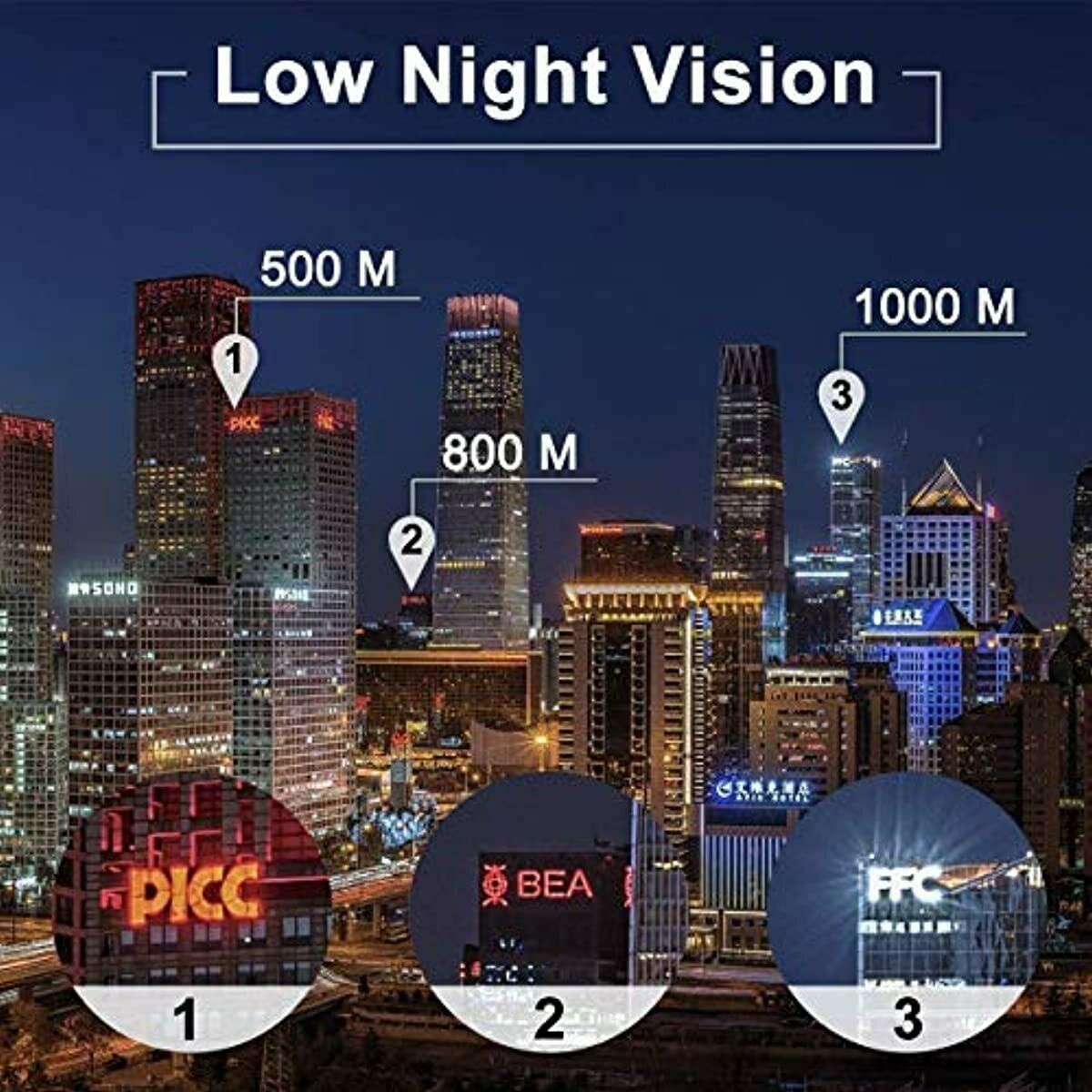 Extra Long Distance 10000M/99900M Monocular Low Light Night Vision High Angle Telescope Monocular Portable Telescope for Outdoor Hiking with Tripod