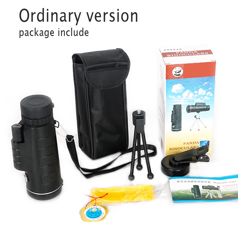 Extra Long Distance 10000M/99900M Monocular Low Light Night Vision High Angle Telescope Monocular Portable Telescope for Outdoor Hiking with Tripod