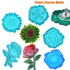 coastermold, flowershape, Home Decor, Sunflowers