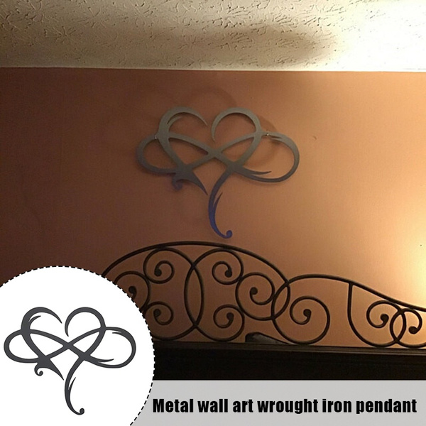 Infinity Heart Steel Wall Decor Metal Art Love Wall Sign For Home Wedding Decora 