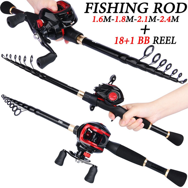 Fishing Rod and Reel Telescopic Fishing Rod with 18+1BB