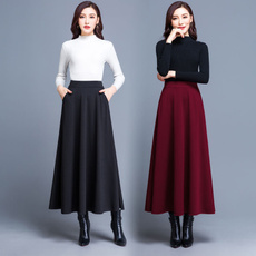 halflengthskirt, long skirt, Plus Size, high waist