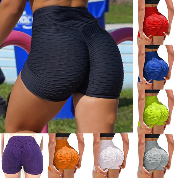 Gym Shorts, Anti Cellulite Honeycomb Scrunch Booty Lift