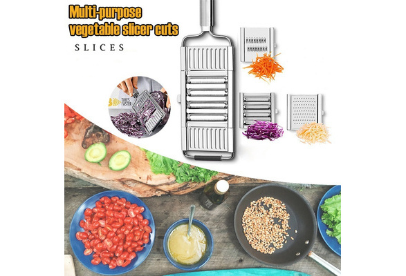 Shredder Cutter Stainless Steel Portable Manual Vegetable Slicer Easy Clean  Grater With Handle Multi Purpose Home Kitchen Tool