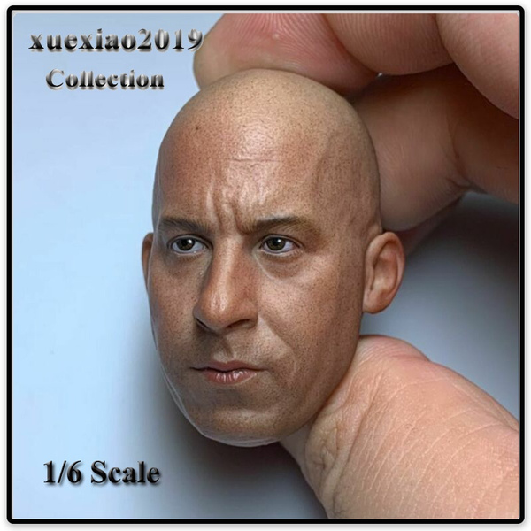 1/6 Scale Bald Man Head Sculpt for 12