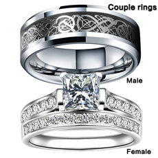 White Gold, Sterling, Plus Size, wedding ring
