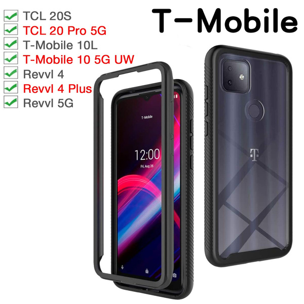 for T Mobile Revvl 4 Plus Case Heavy Duty Protective Shockproof Bumper Hybrid Back Clear TPU Cover Phone Cases for TCL Revvl 4 Plus 5 10L Black