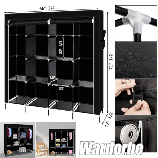 71 Portable Fabric Clothes Storage Closet Organizer Shelf