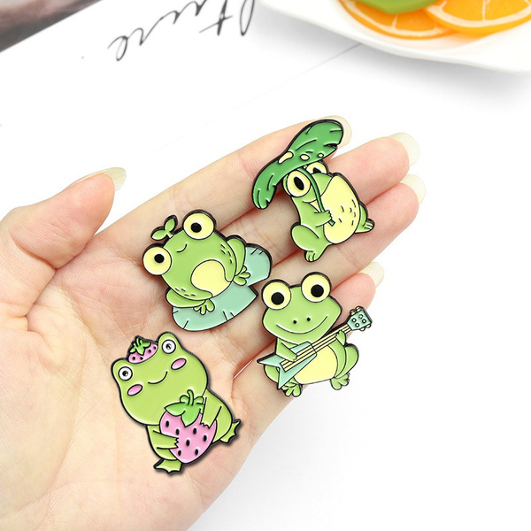 Wish 1 Pcs Frog Pins Wizard Hat Forg Brooches Shirt Bag Colorful Badge Jewelry