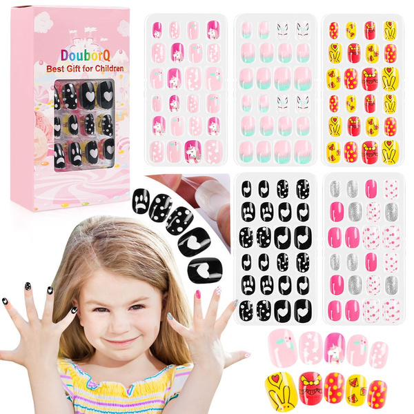 Amazon.com: 600 Pieces Children False Nails Natural Acrylic Nail Tips for  Kids Little Girls Short Full Cover Fake Nails Artificial Fingernail  Decoration, 10 Sizes : Beauty & Personal Care